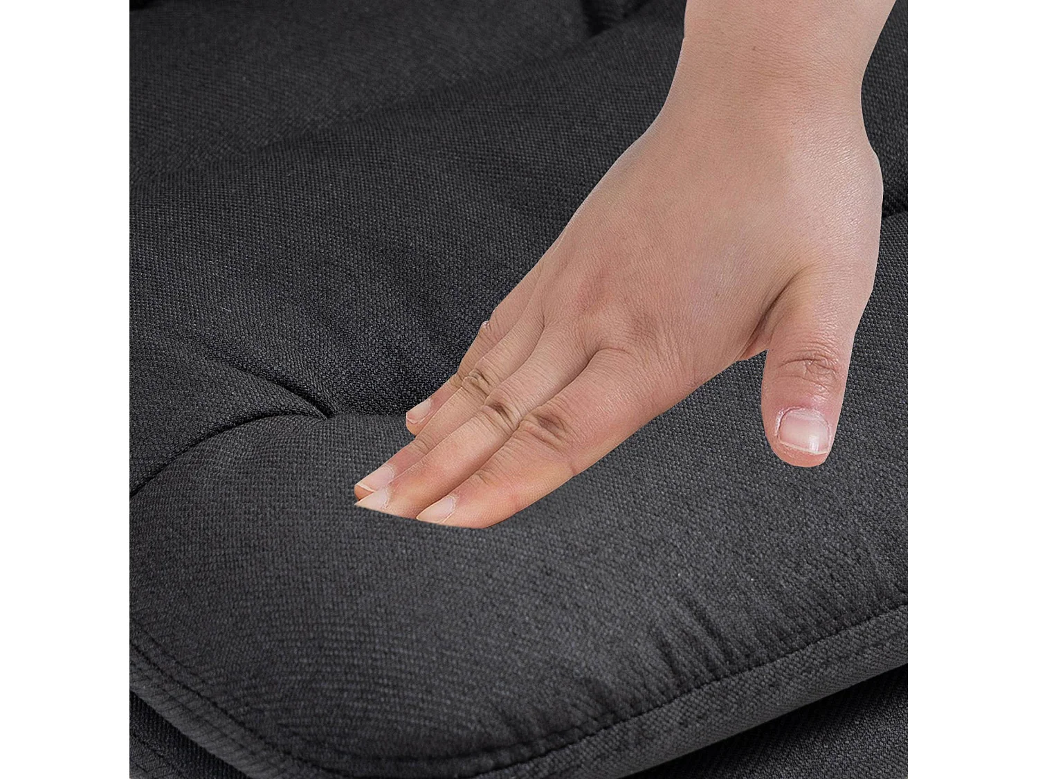 Tabouret de bar - Tissu & Métal - Noir - Damar