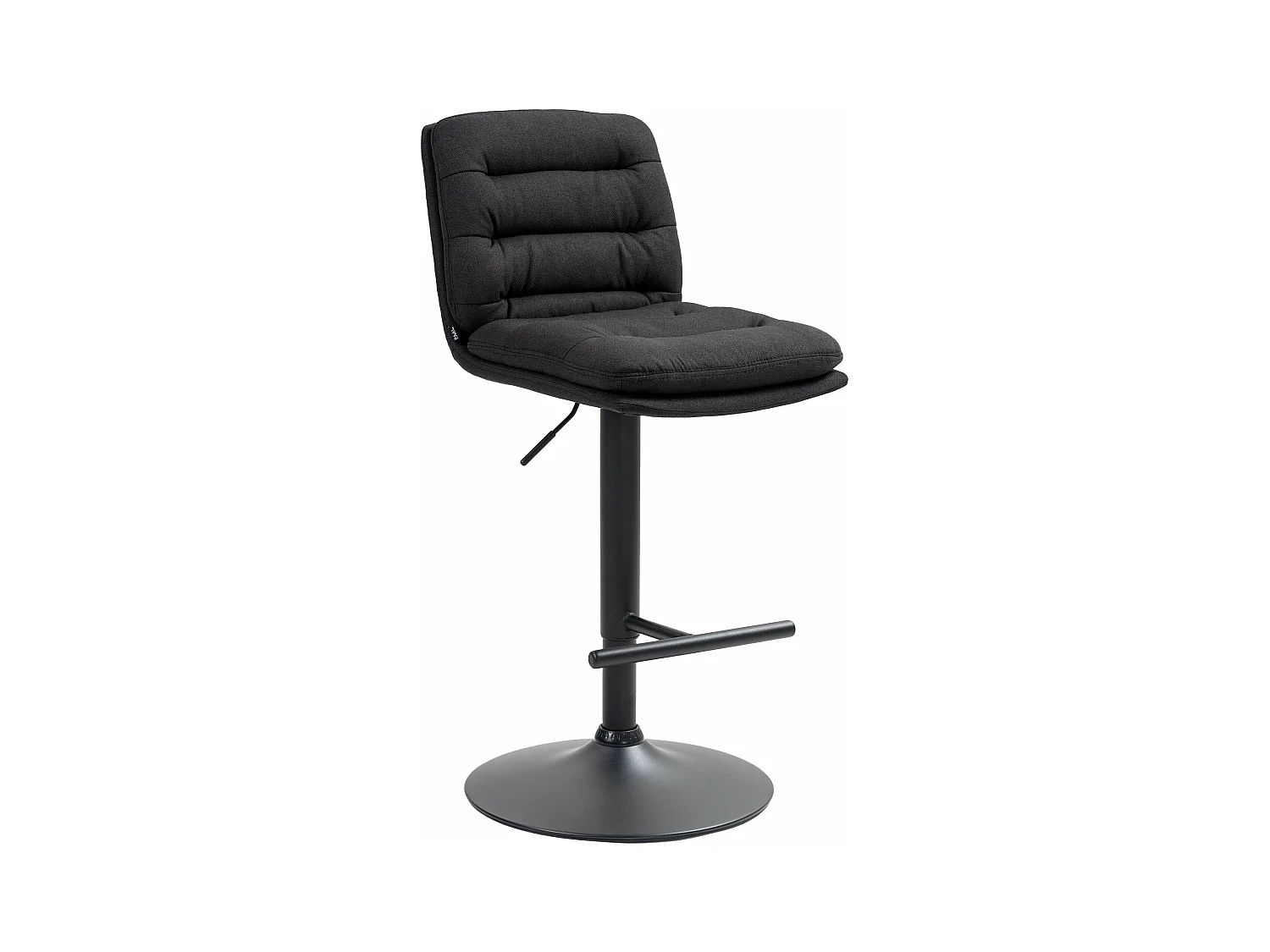 Tabouret de bar - Tissu & Métal - Noir - Damar