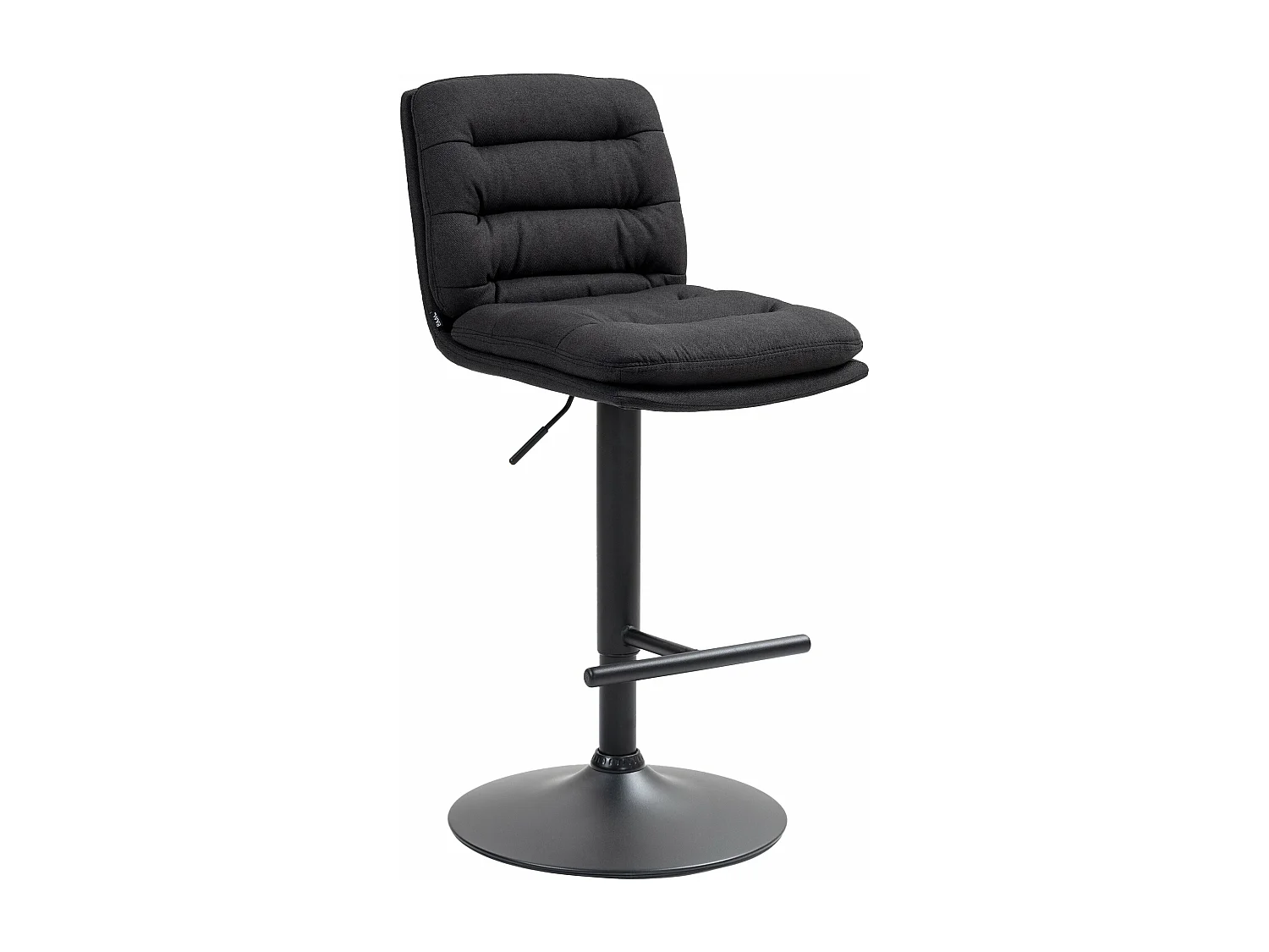 Tabouret de bar - Tissu & Métal - Noir - Damar