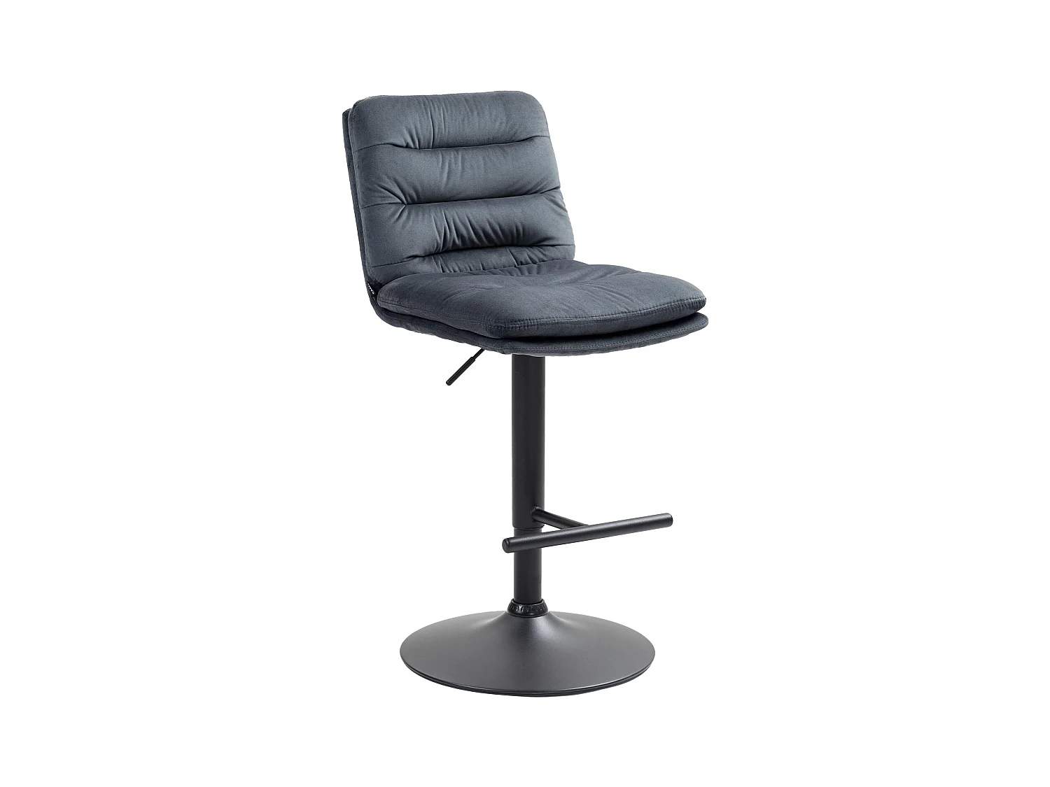 Tabouret de bar - Velours & Noir - Gris foncé - Damar