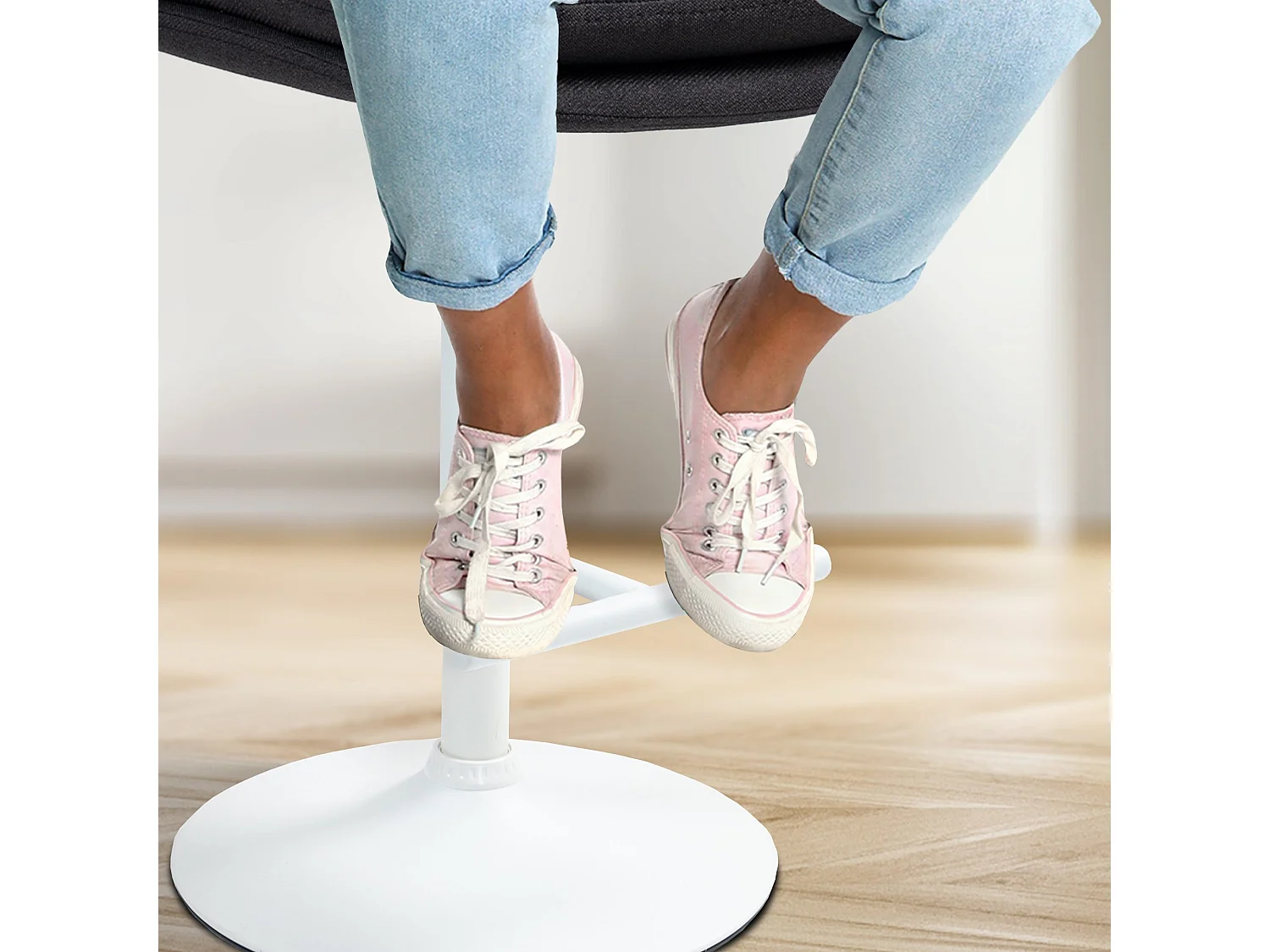 Tabouret de bar - Tissu & Métal - Noir - Damar