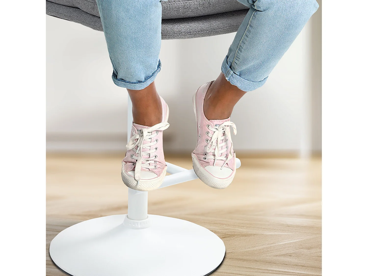 Tabouret de bar - Tissu & Métal - Gris - Damar