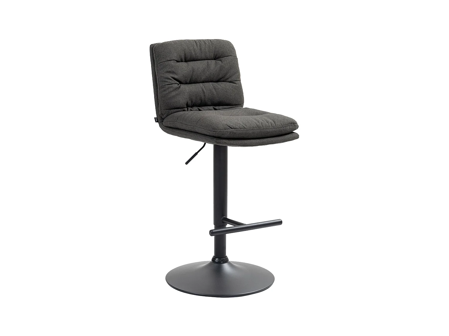 Tabouret de bar - Tissu & Métal - Gris foncé - Damar