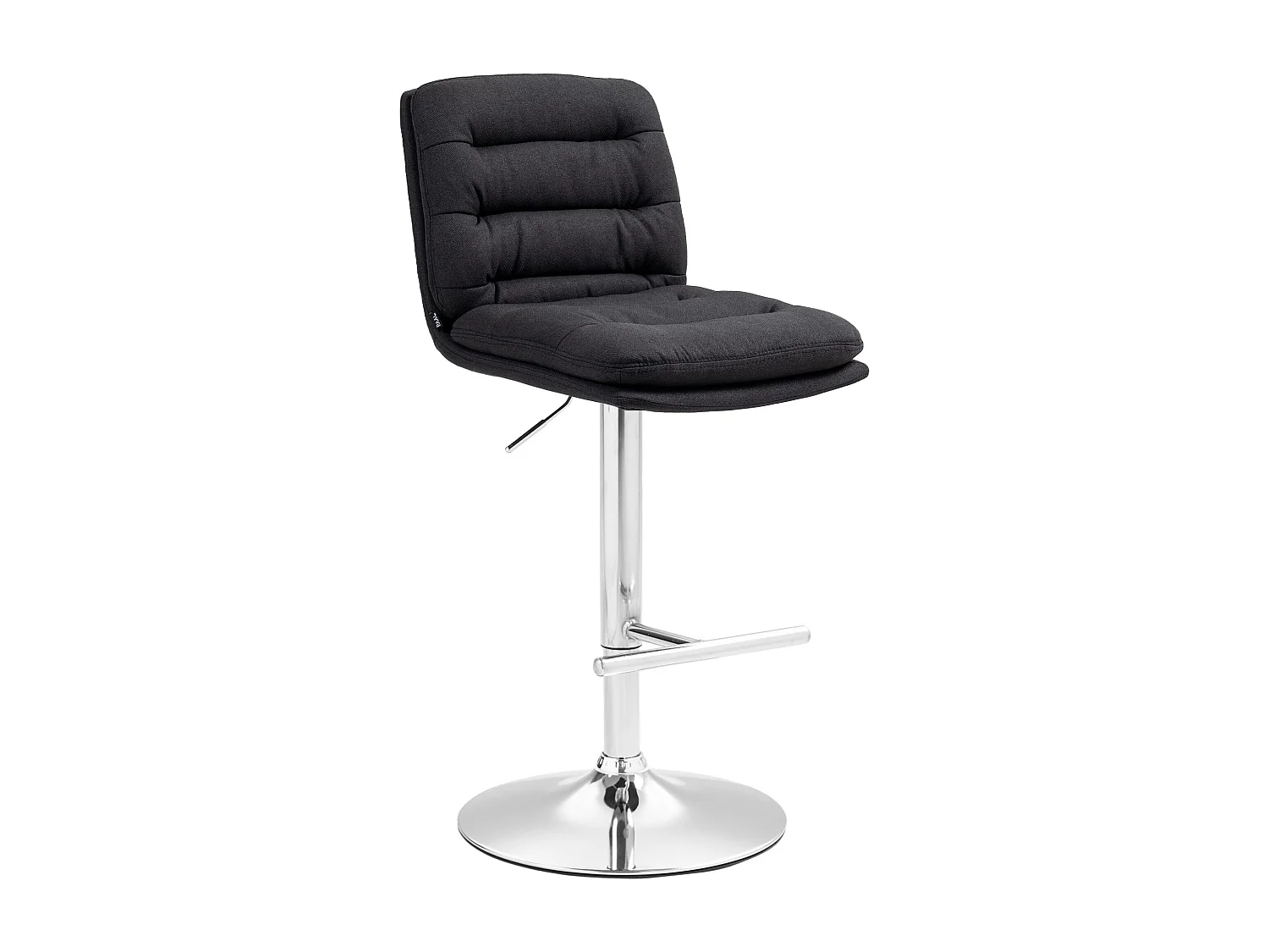 Tabouret de bar - Tissu & Métal - Noir - Damar