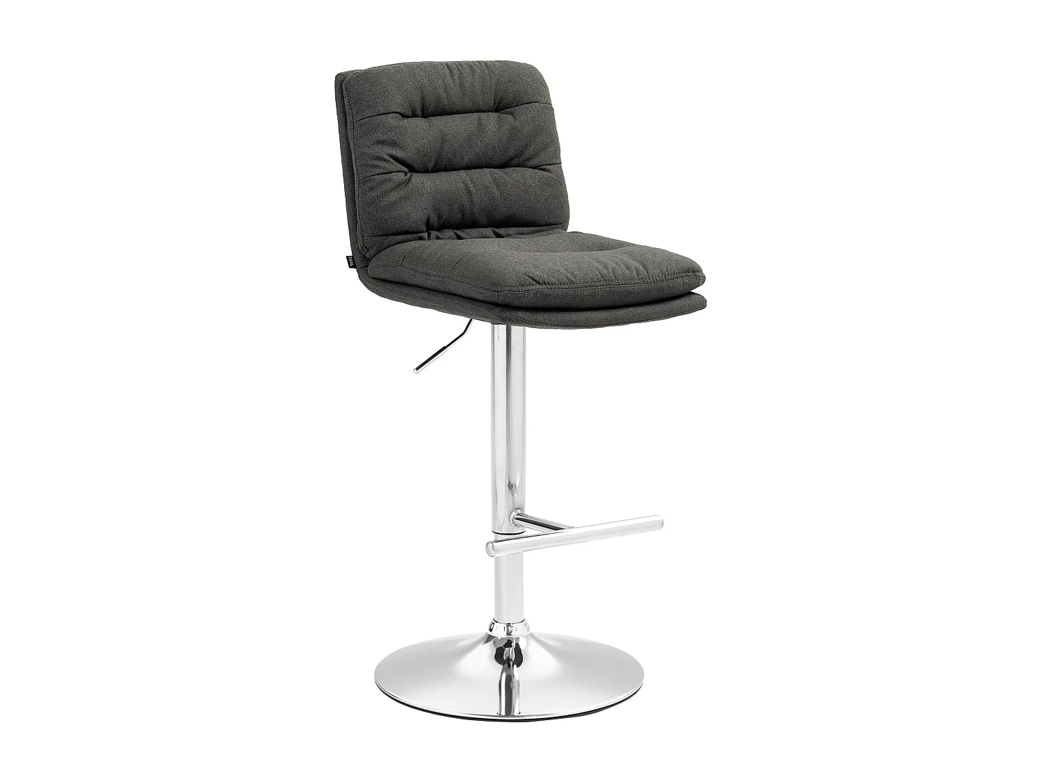 Tabouret de bar - Tissu & Métal - Gris foncé - Damar