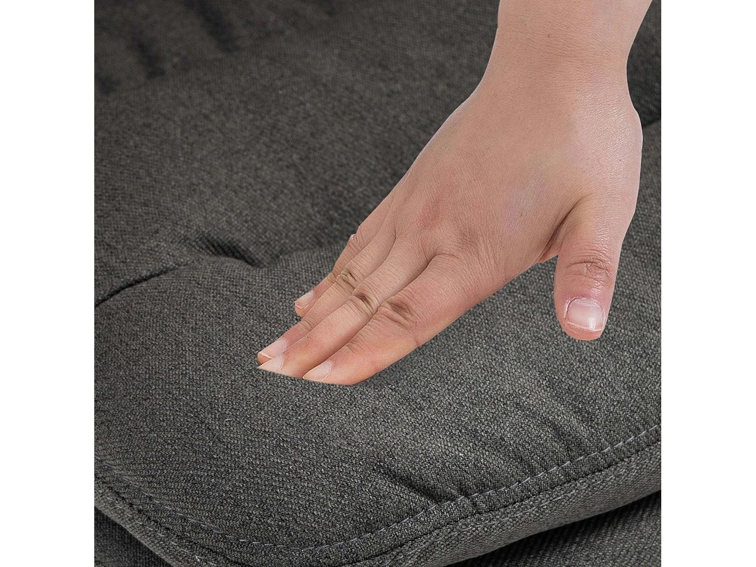 Tabouret de bar - Tissu & Métal - Gris foncé - Damar