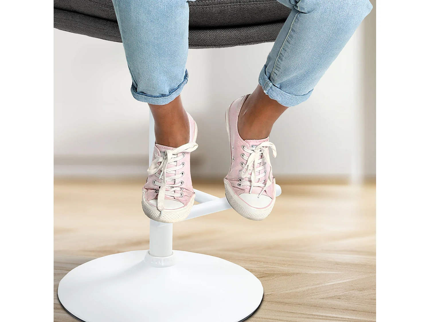 Tabouret de bar - Tissu & Métal - Gris foncé - Damar