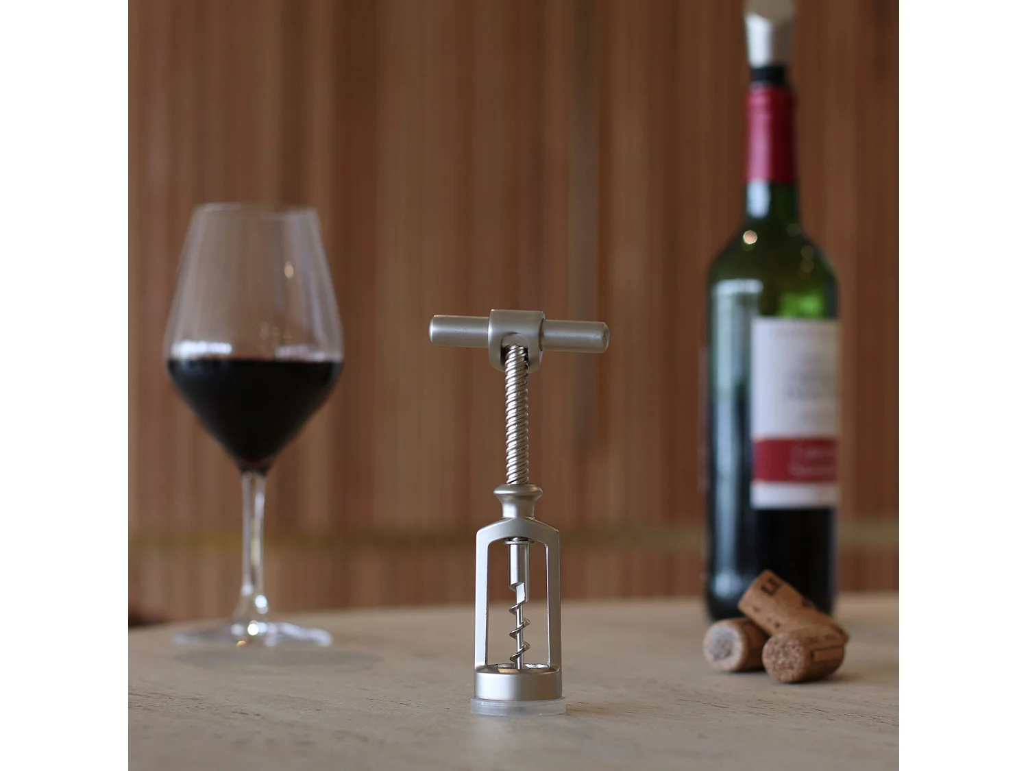 Ogo Living - Tire Bouchon A Vis Sans Fin En Metal Couleur Inox