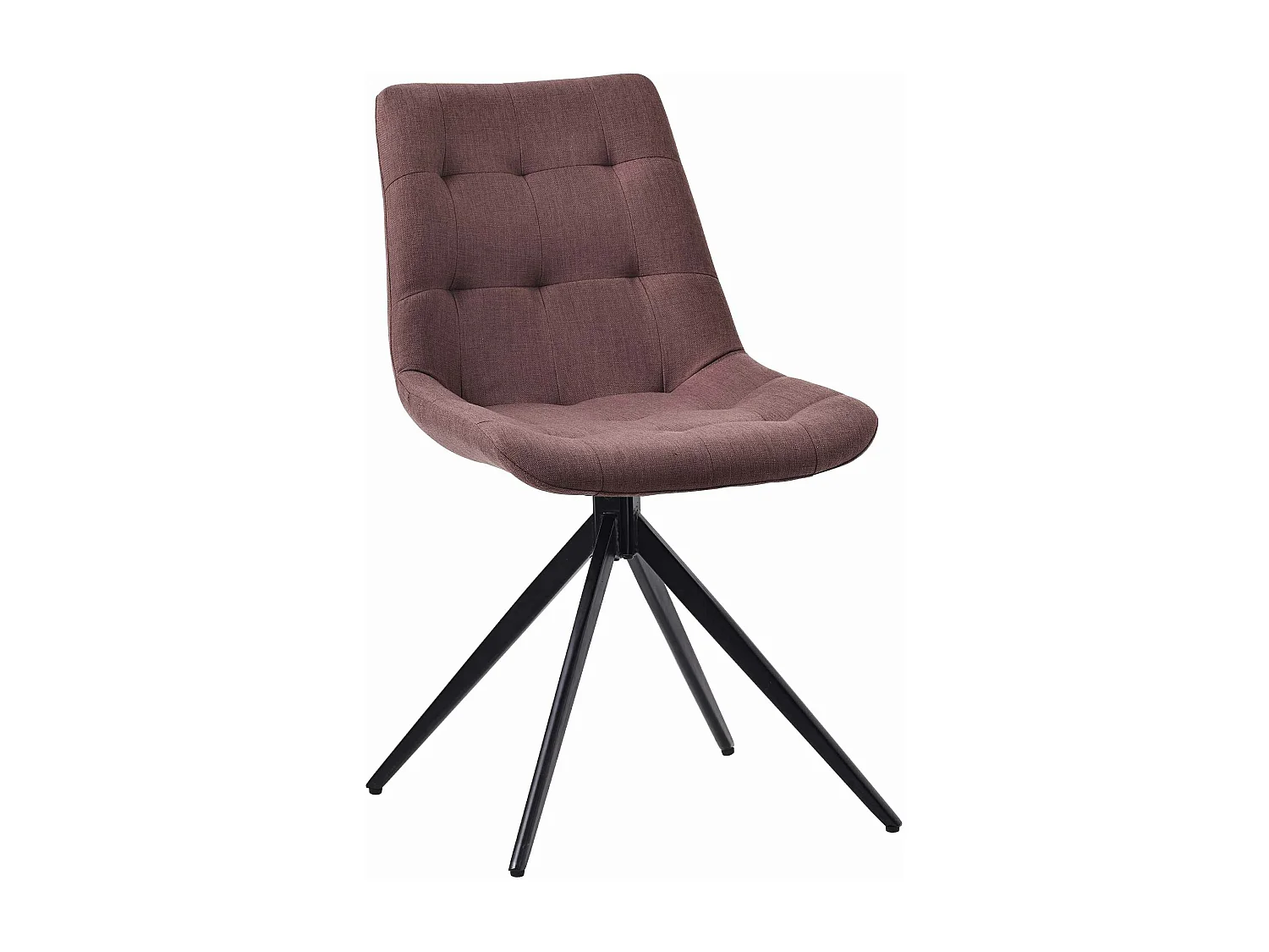 chaise salle à manger - Tissu - Marron - Merna