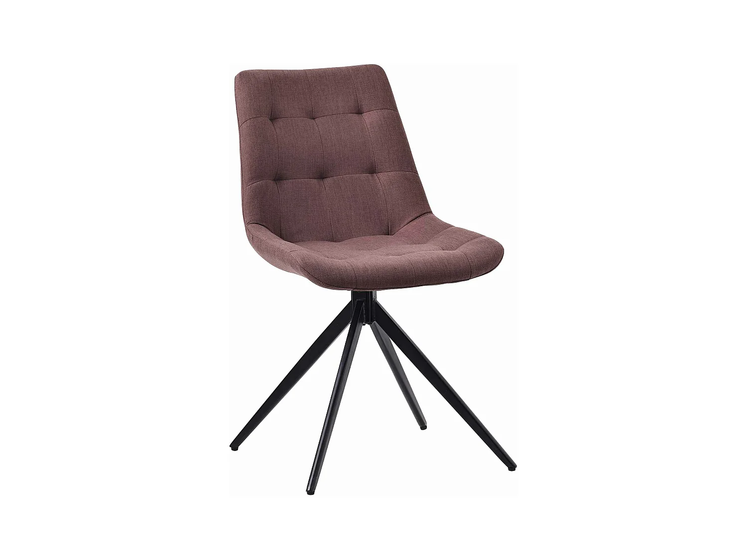chaise salle à manger - Tissu - Marron - Merna