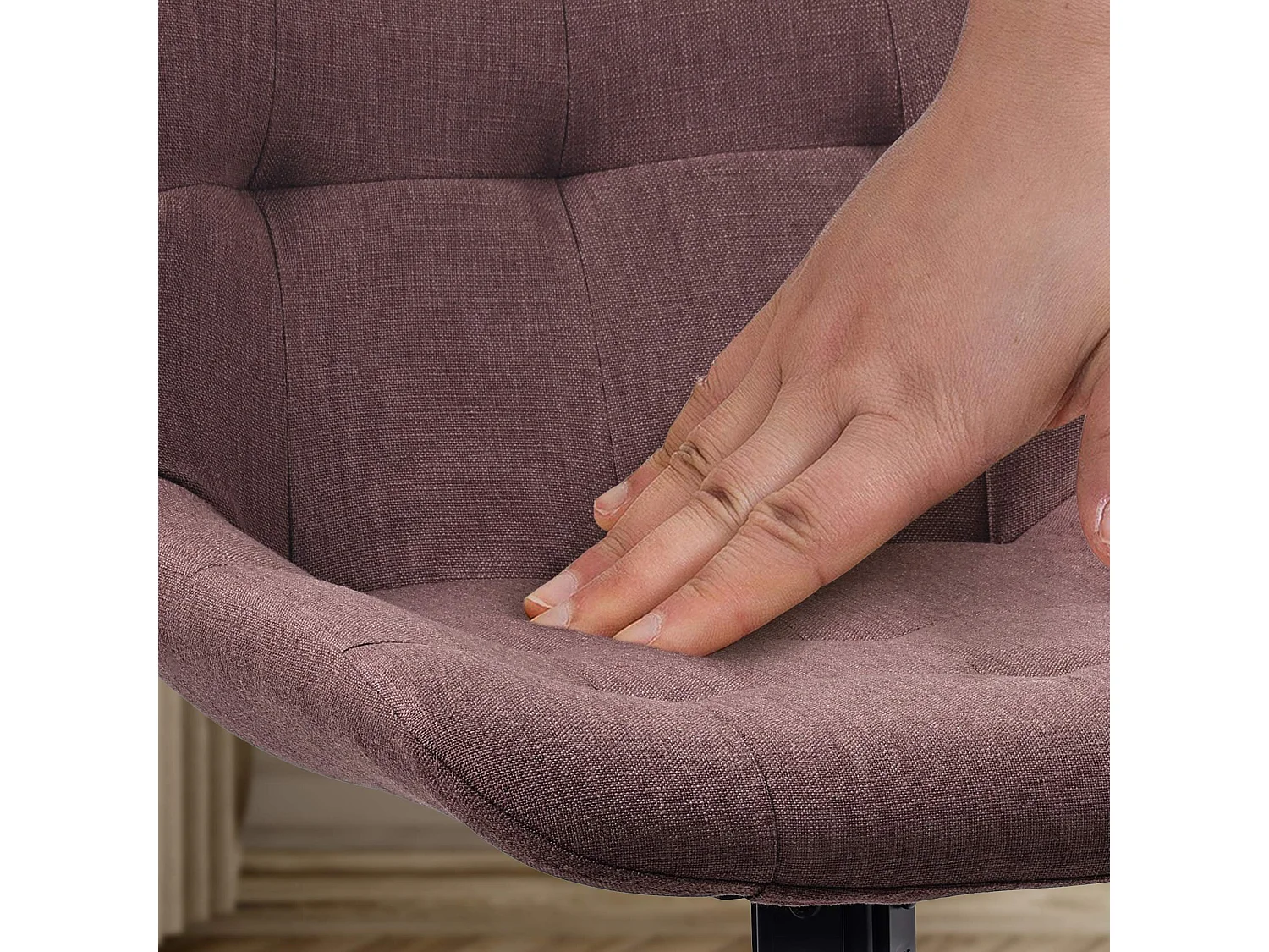 chaise salle à manger - Tissu - Marron - Merna