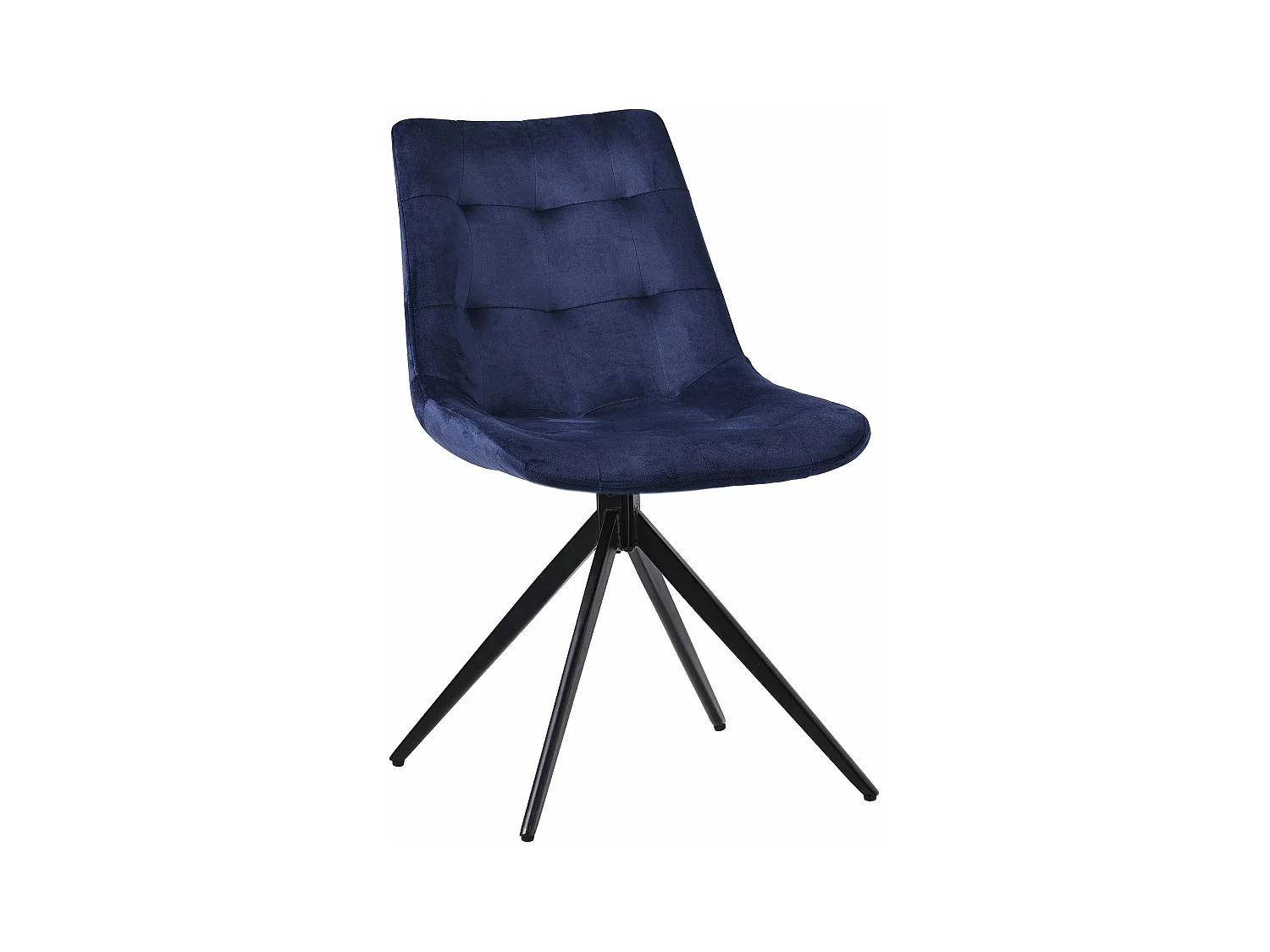 chaise salle à manger - Velours - Bleu foncé - Merna