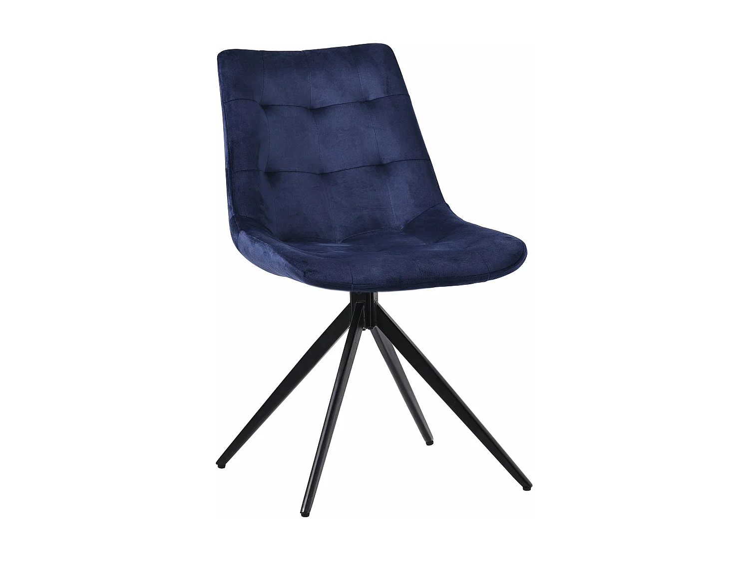 chaise salle à manger - Velours - Bleu foncé - Merna