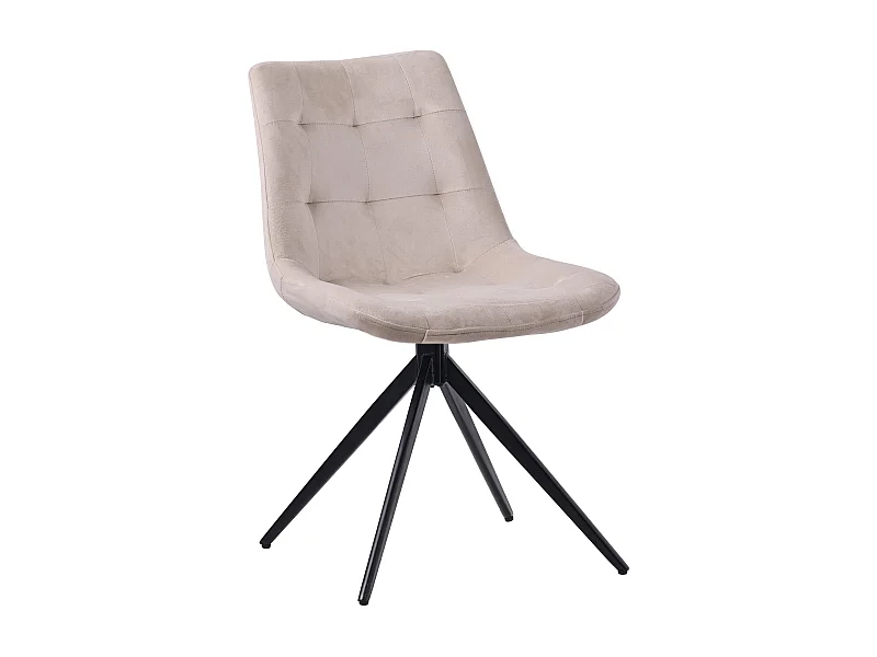 chaise salle à manger - Velours - Crème - Merna