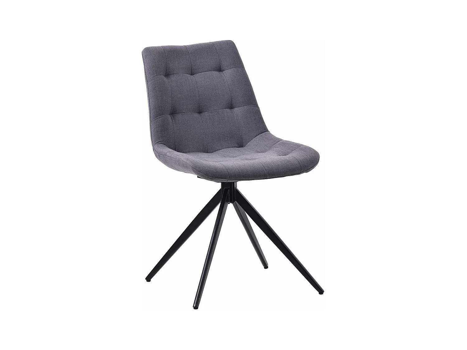 chaise salle à manger - Tissu - Gris foncé - Merna