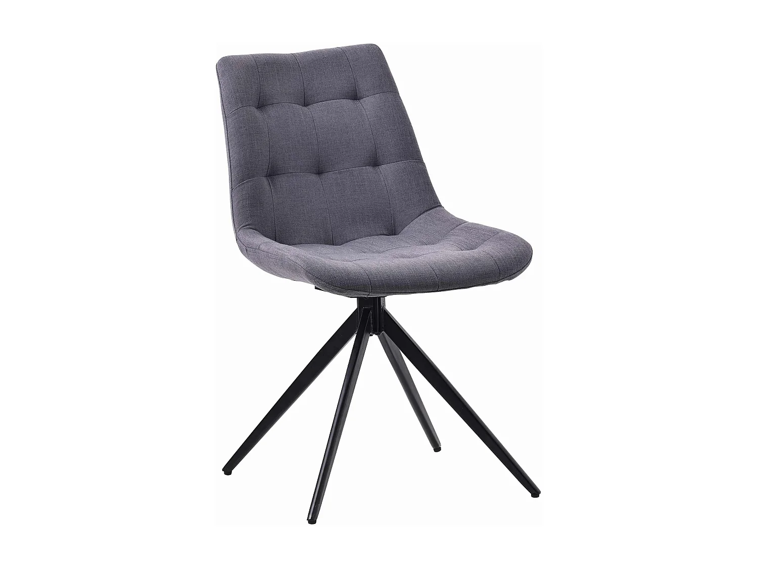 chaise salle à manger - Tissu - Gris foncé - Merna