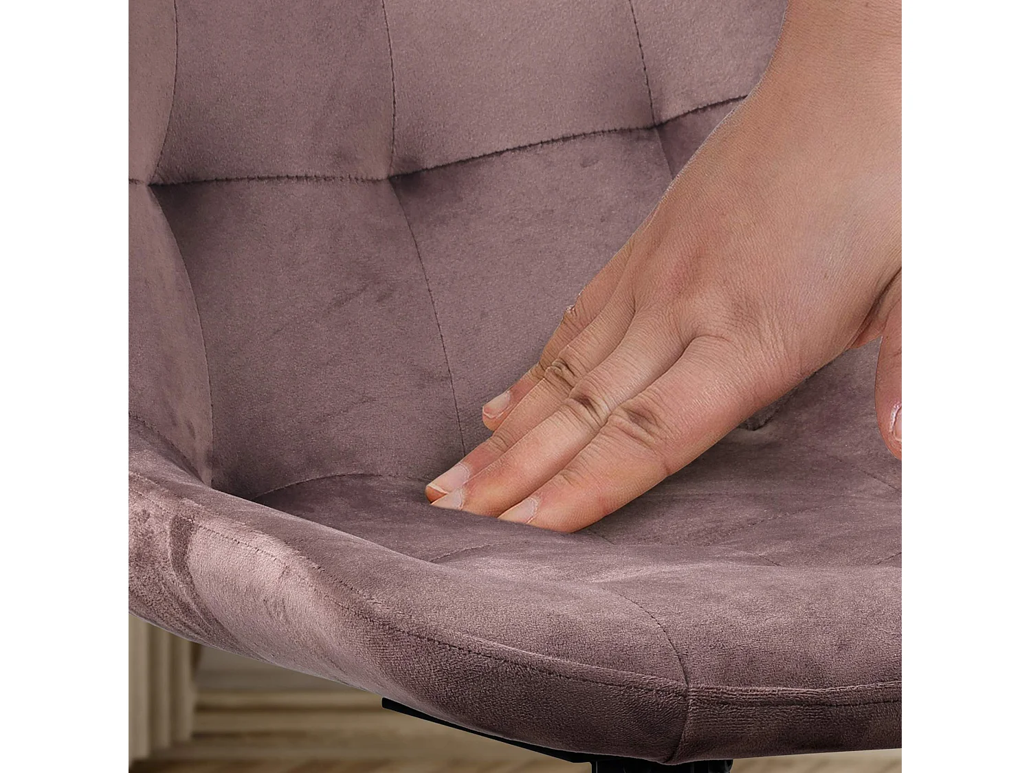 chaise salle à manger - Velours - Marron - Merna