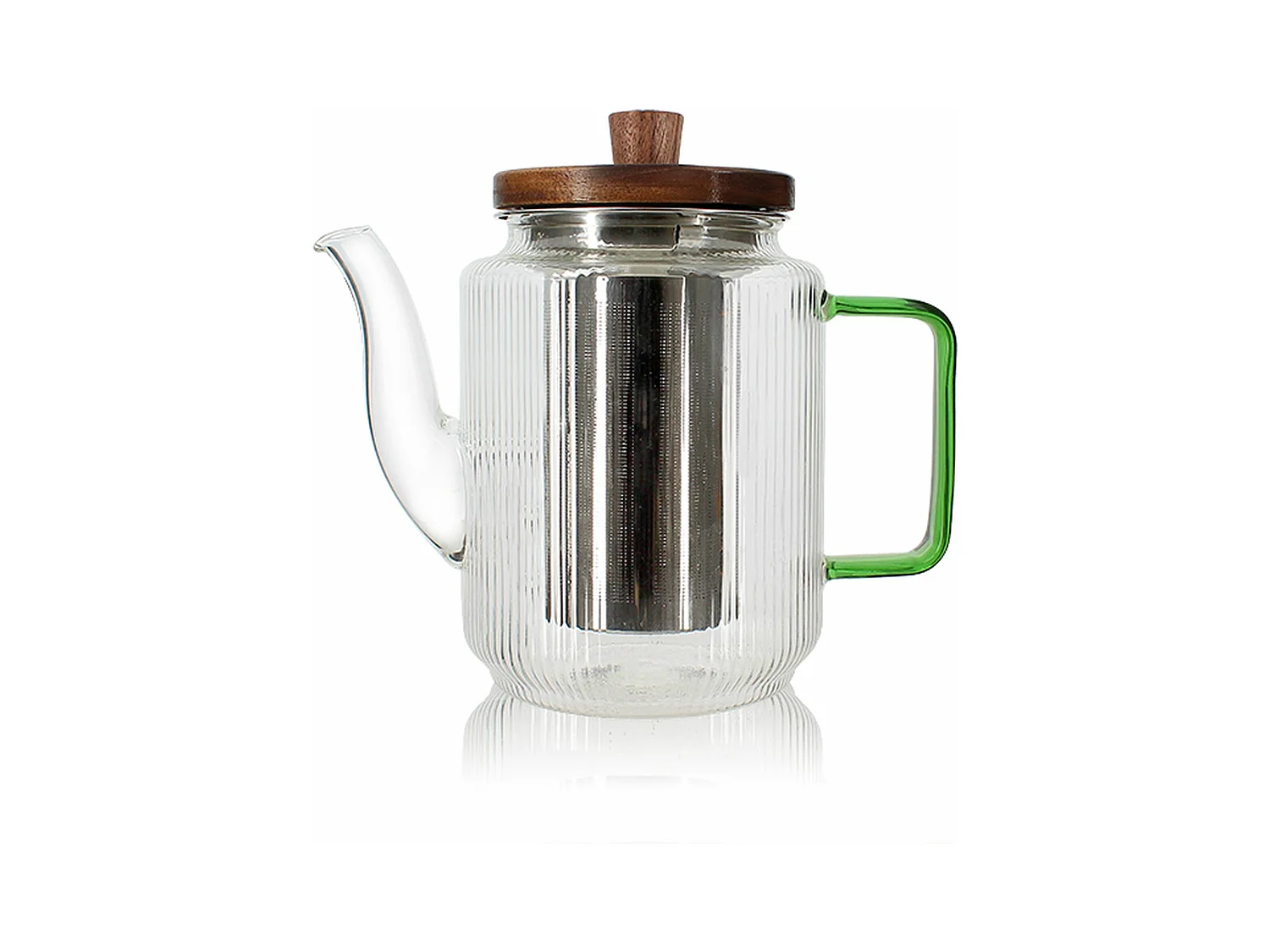 Ogo Living - Theiere Karl 550ml En Verre Borosilicate Anse Jade