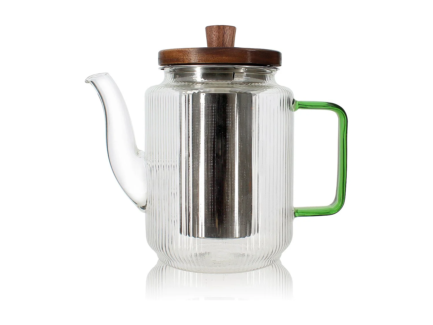 Ogo Living - Theiere Karl 550ml En Verre Borosilicate Anse Jade