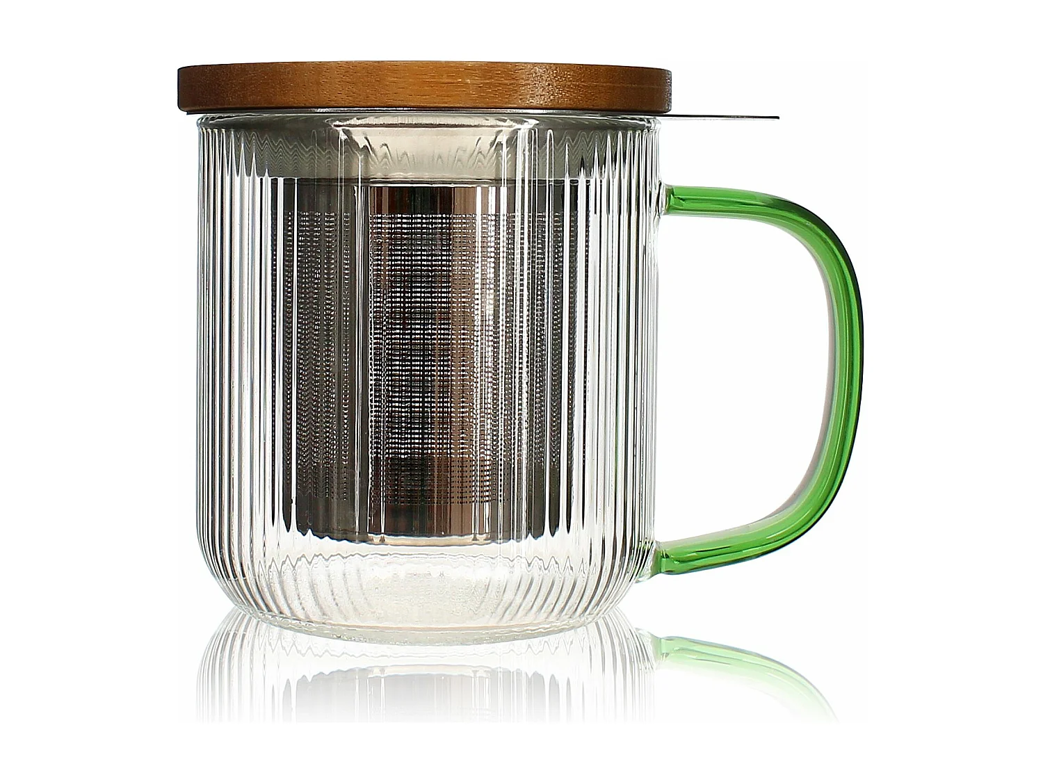 Ogo Living - Tisaniere Karl 300ml En Verre Borosilicate Anse Jade