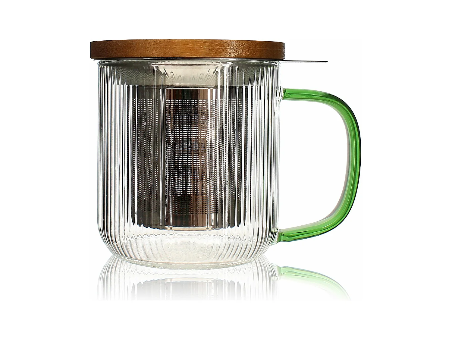 Ogo Living - Tisaniere Karl 300ml En Verre Borosilicate Anse Jade