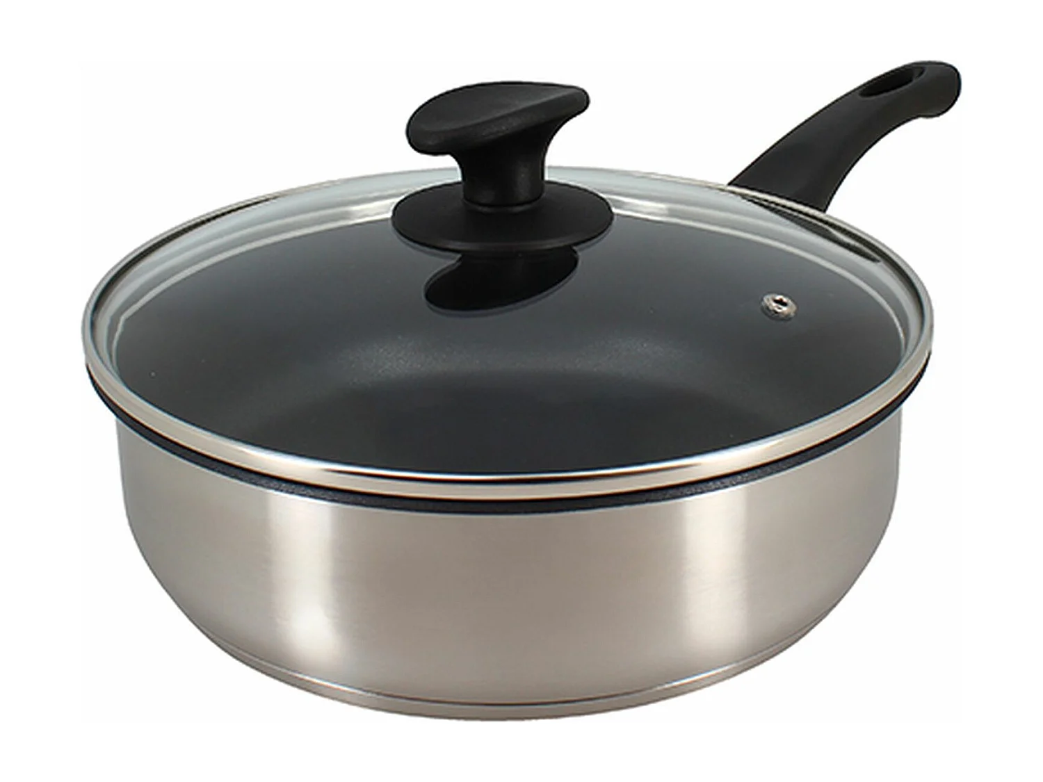 Menastyl - Sauteuse First 24cm En Acier Inoxydable Avec Couvercle