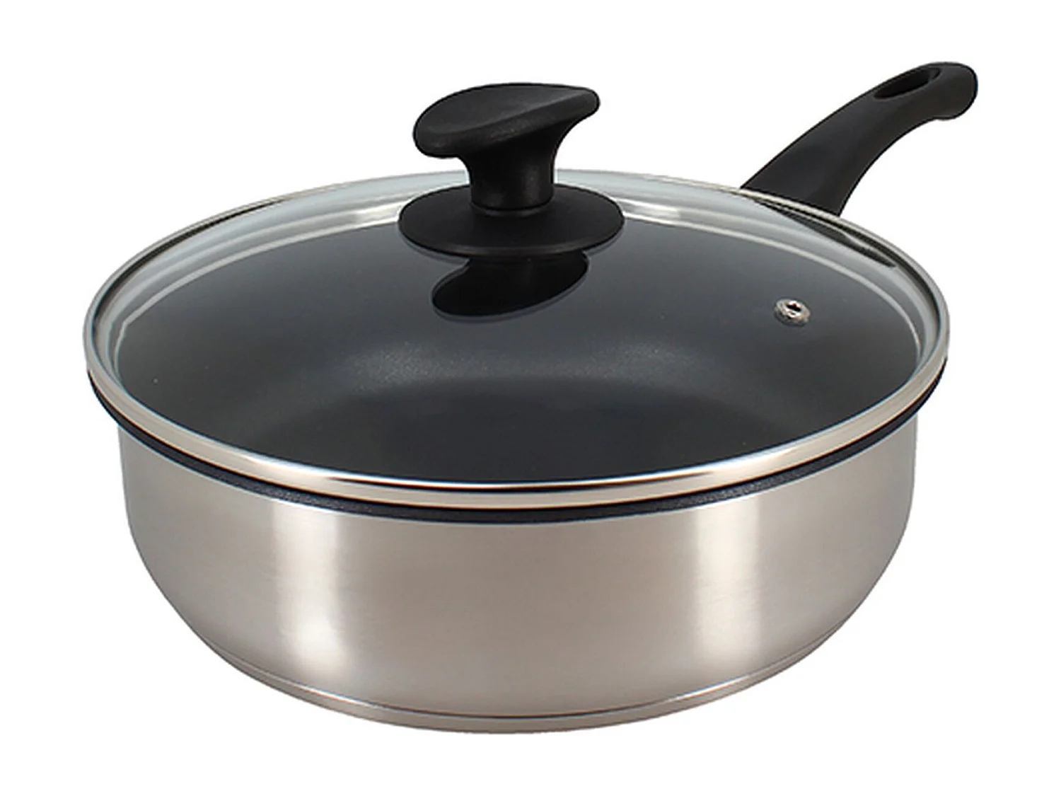 Menastyl - Sauteuse First 24cm En Acier Inoxydable Avec Couvercle