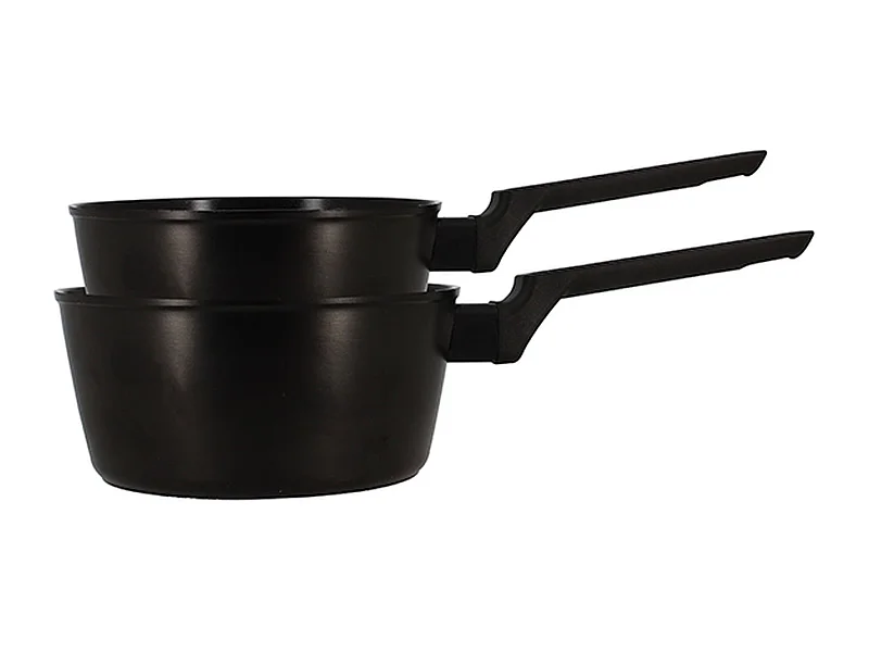 2 cacerolas 6020298 - Aluminio - 18 y 20 cm - Aptas para todo tipo de cocinas, incluida la de inducción