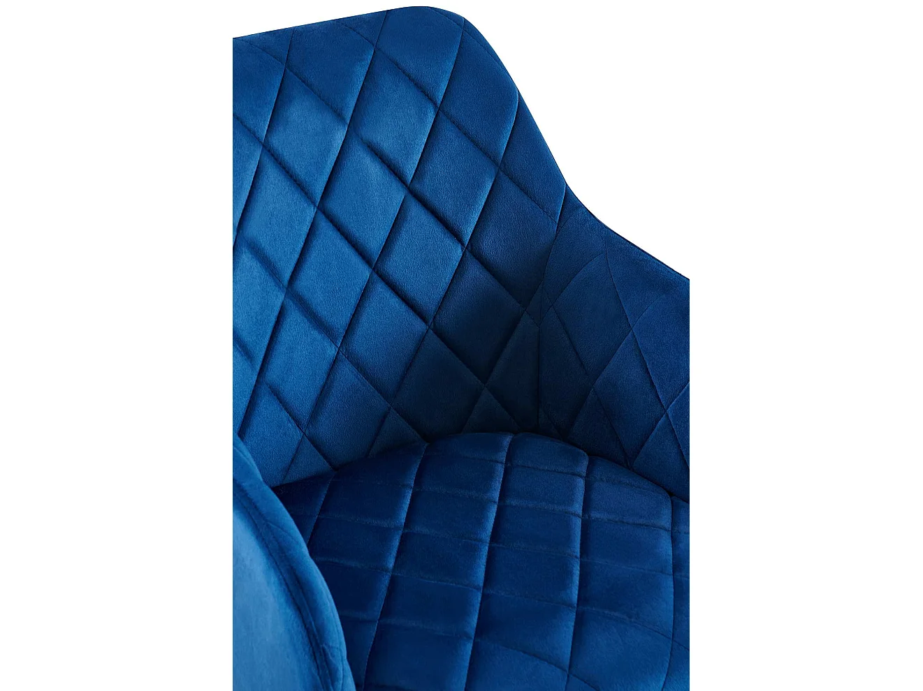 chaises avec accoudoirs - Velours - Bleu foncé - Monett