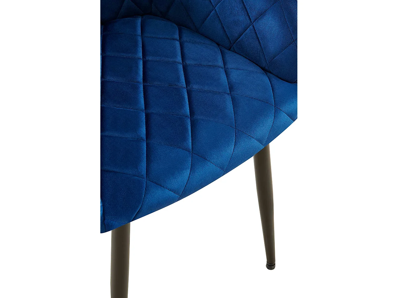 chaises avec accoudoirs - Velours - Bleu foncé - Monett