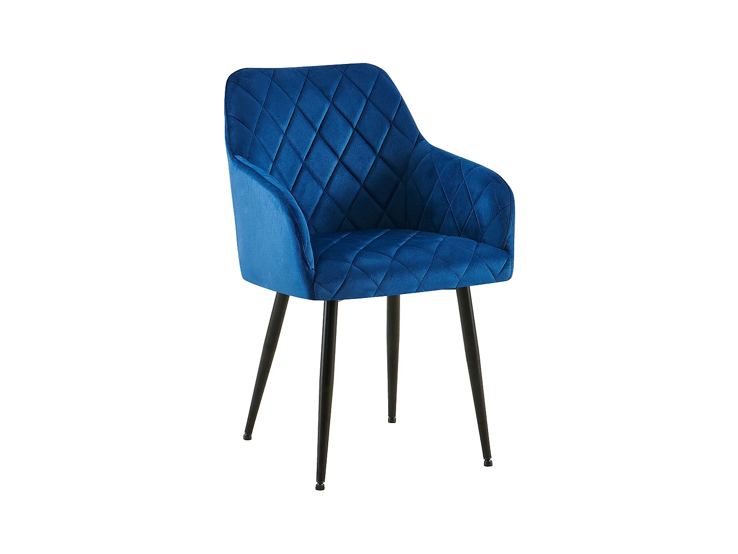 chaises avec accoudoirs - Velours - Bleu foncé - Monett