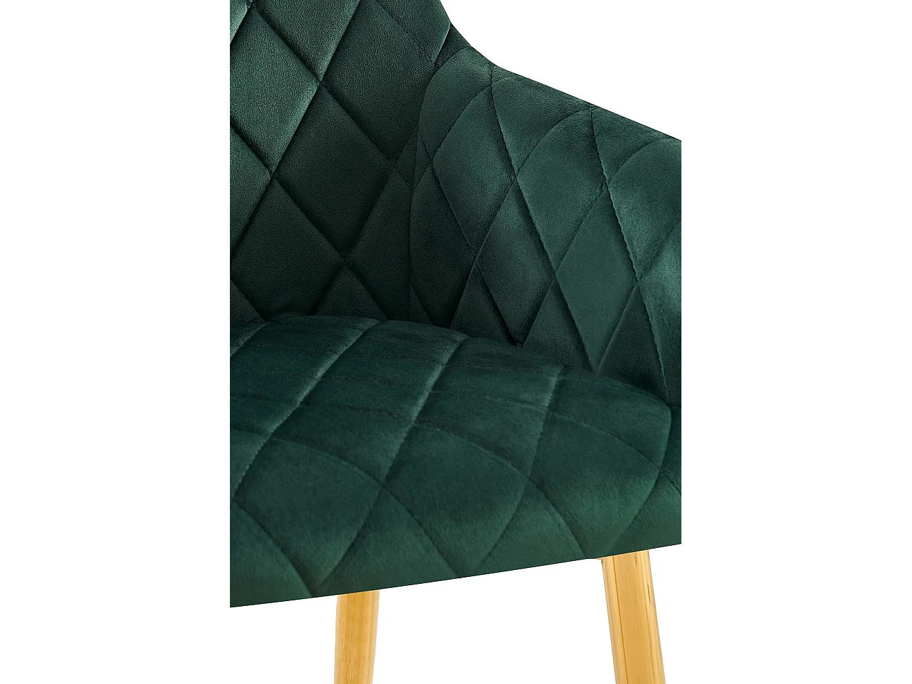 chaises avec accoudoirs - Velours - Vert - Monett