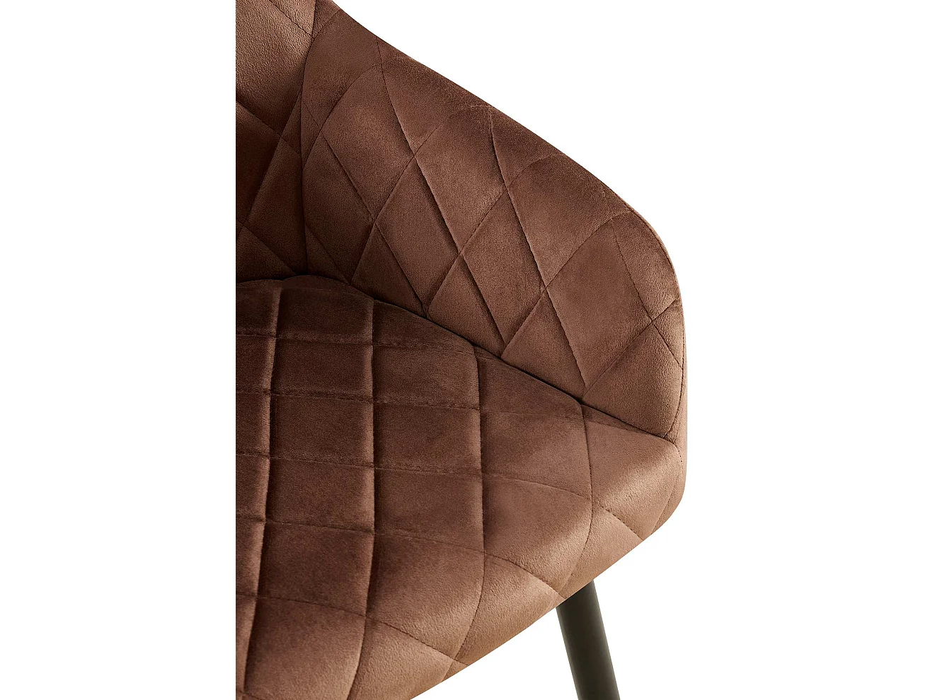 chaises avec accoudoirs - Velours - Marron - Monett