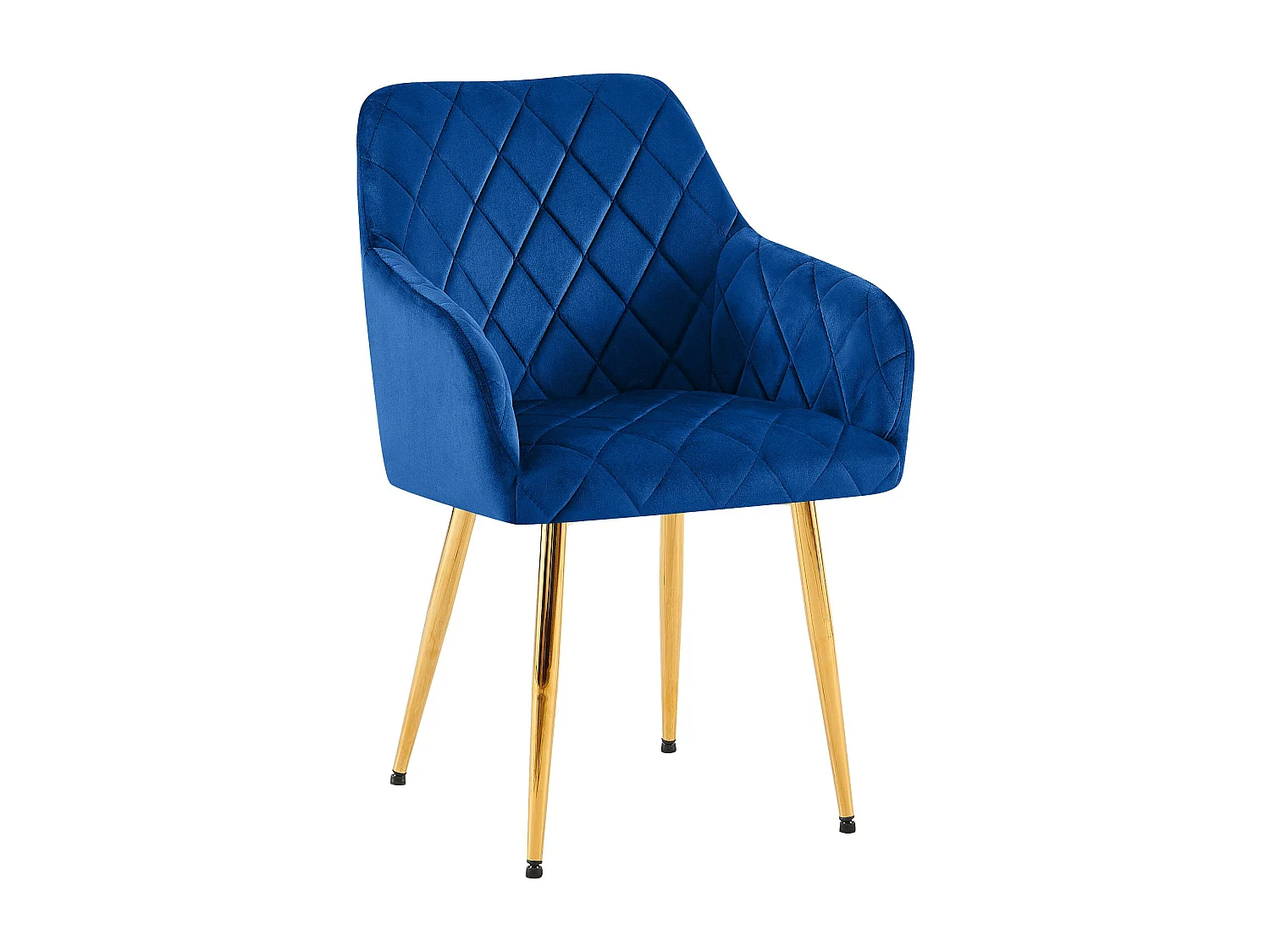 chaises avec accoudoirs - Velours - Bleu foncé - Monett