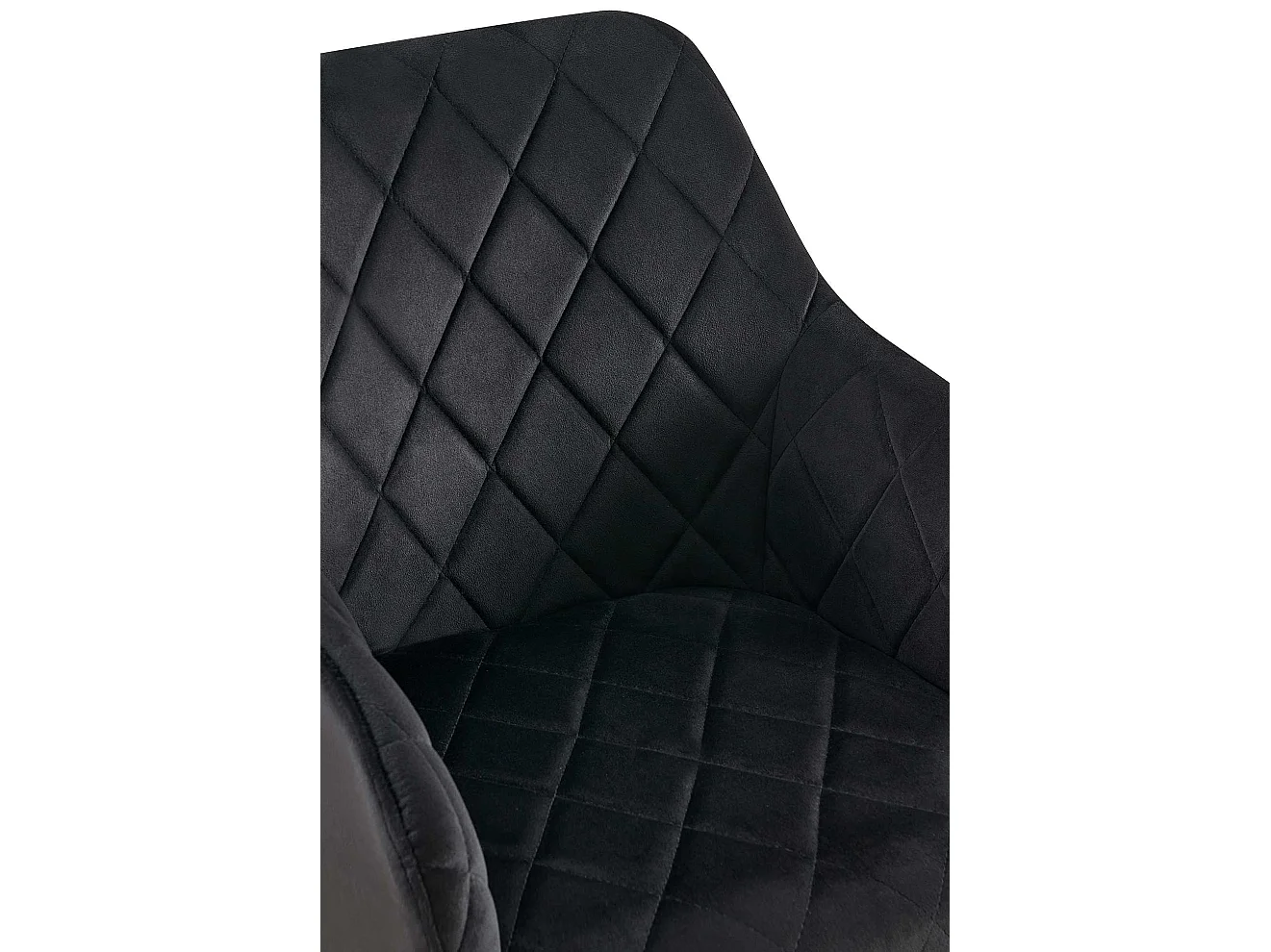 chaises avec accoudoirs - Velours - Noir - Monett