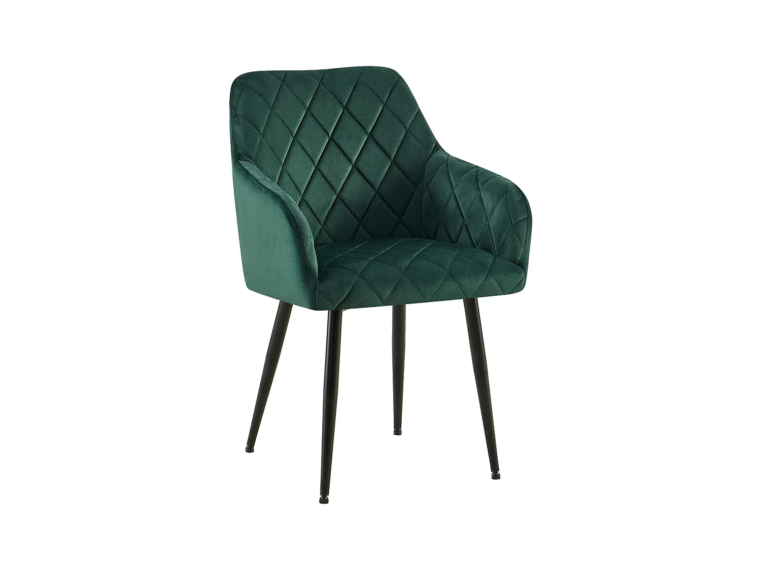 chaises avec accoudoirs - Velours - Vert - Monett
