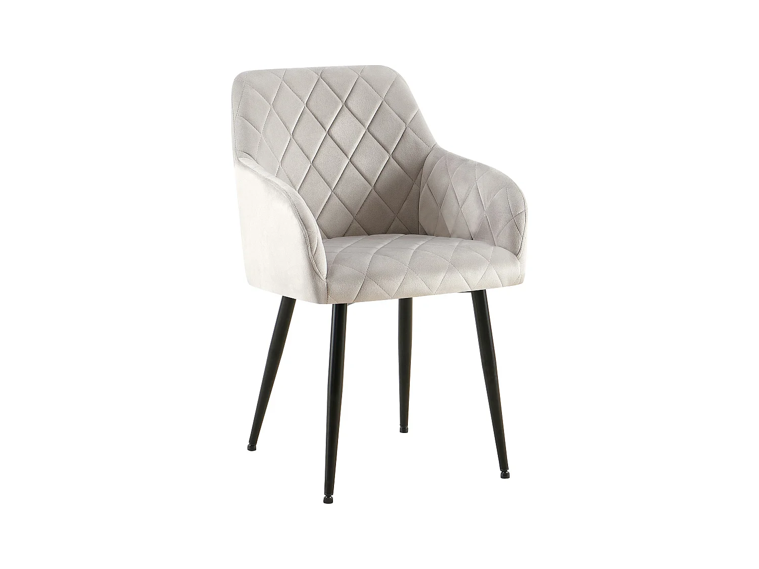 chaises avec accoudoirs - Velours - Gris - Monett