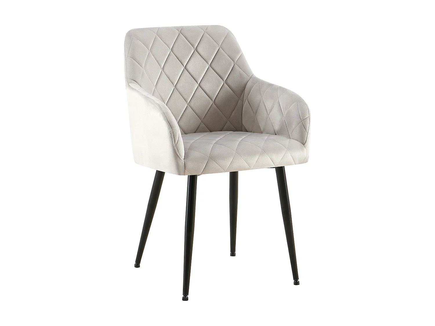 chaises avec accoudoirs - Velours - Gris - Monett