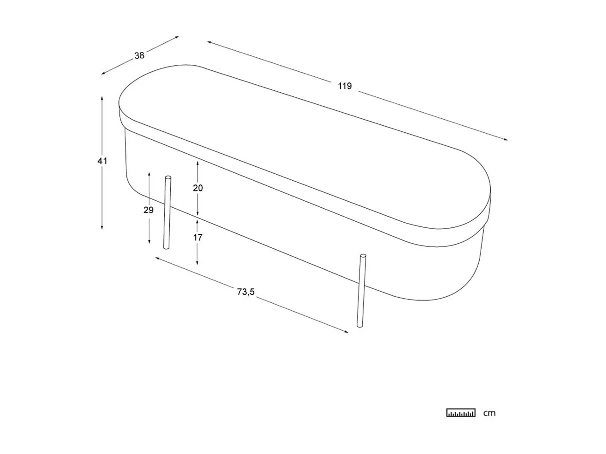 Panca rivestimento Grigio 40x42