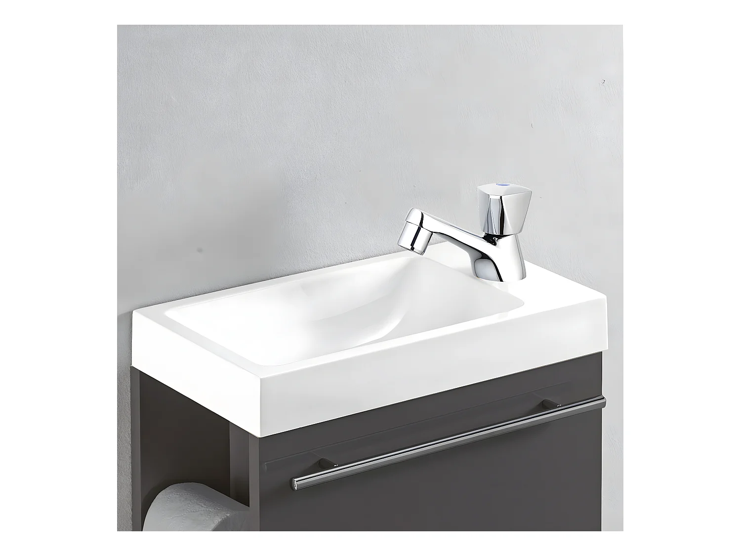 Target grifo de lavabo cromo agua fría Essebagno