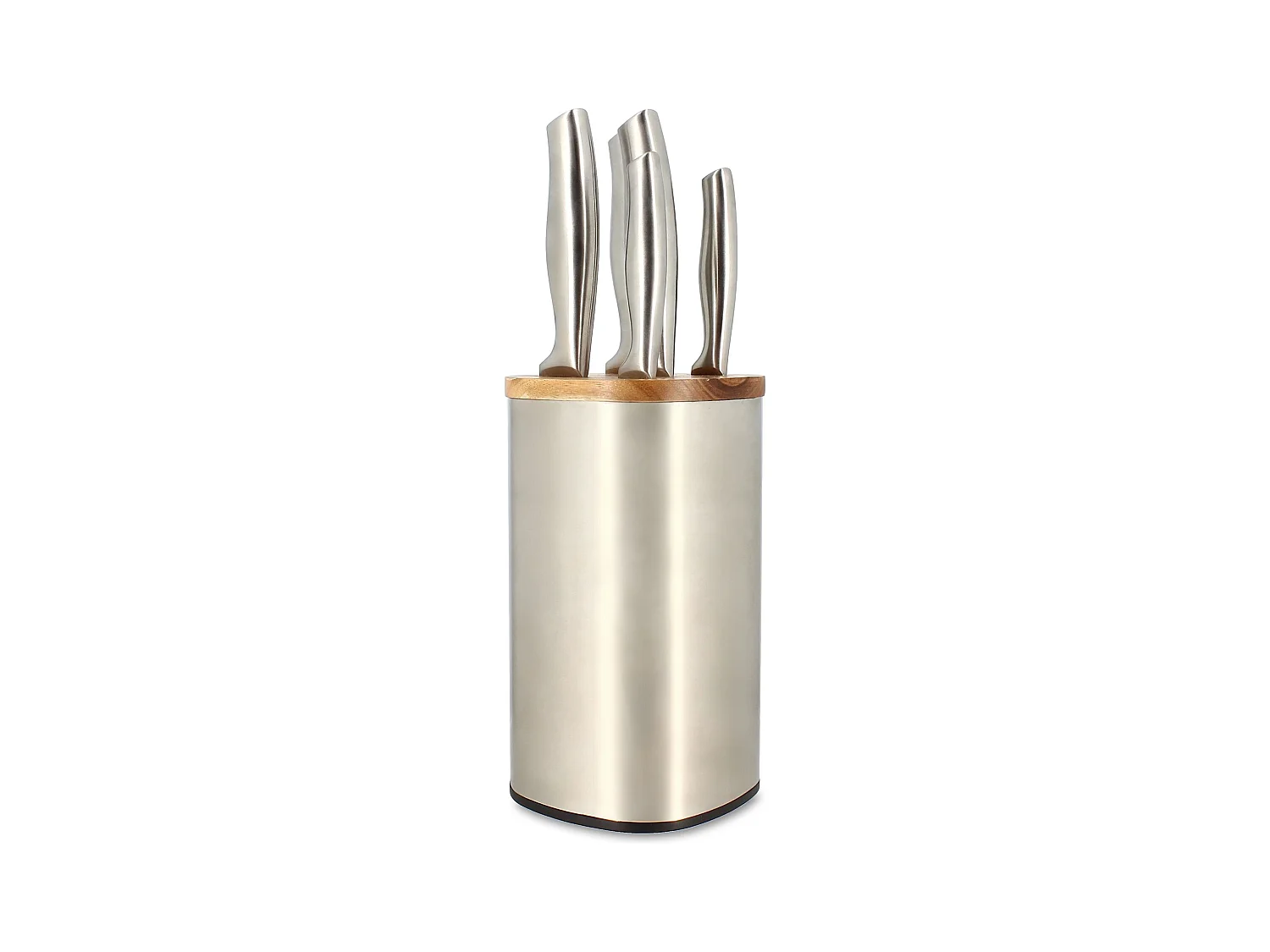 Menastyl - Bloc A Couteaux 5 Pieces En Acier Inoxydable Et Bois