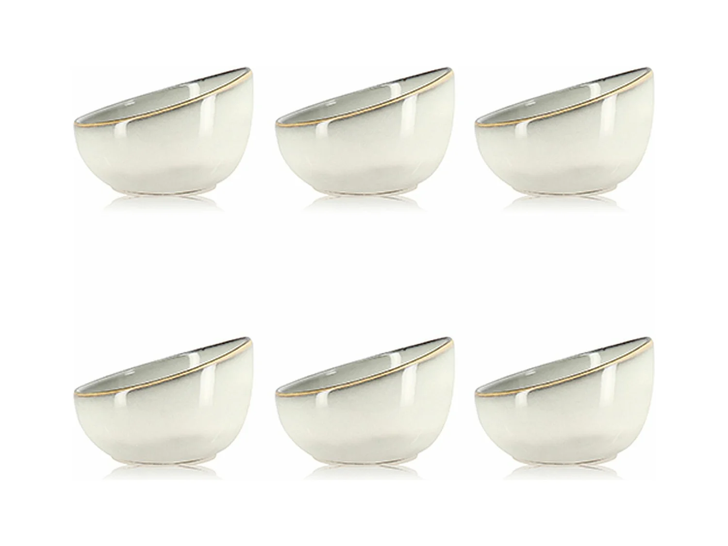 Ogo Living - Lot 6 Coupelles Boral 12cm En Autres Ceramiques Beige