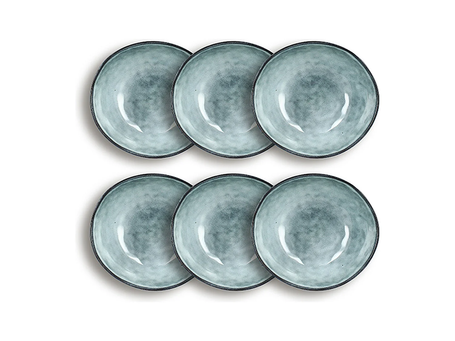 Ogo Living - Lot 6 Assiettes Creuses Aronal 21cm En Autres Ceramiques Bleu