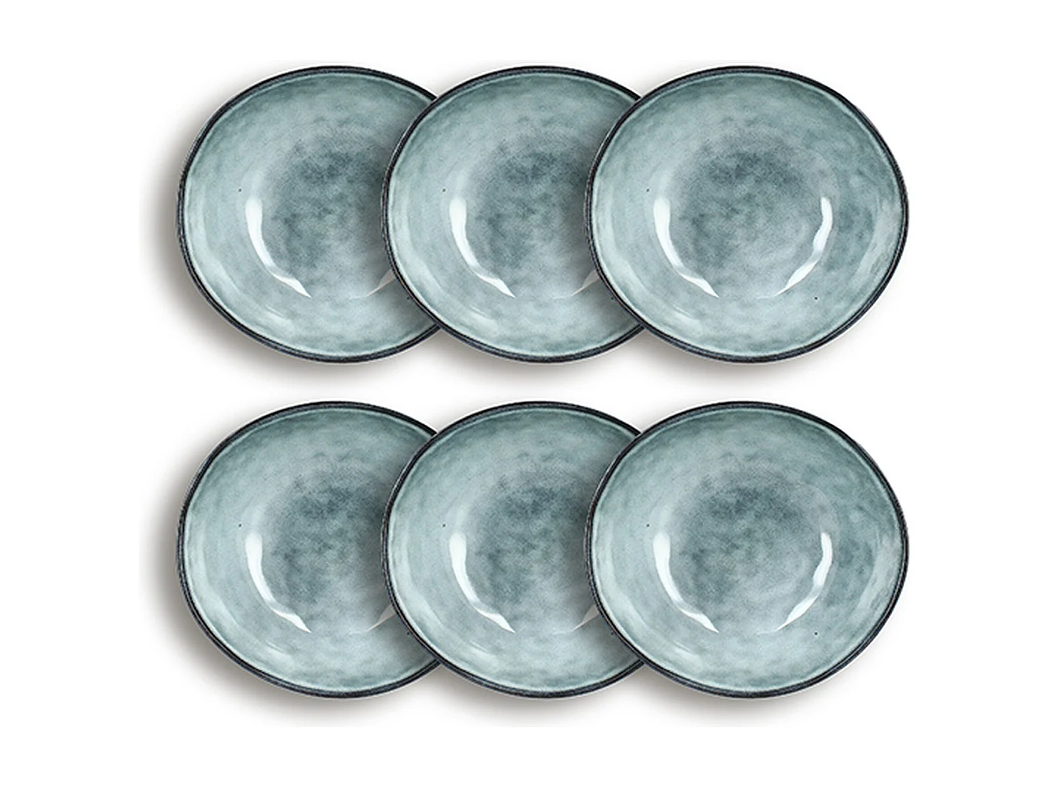 Ogo Living - Lot 6 Assiettes Creuses Aronal 21cm En Autres Ceramiques Bleu