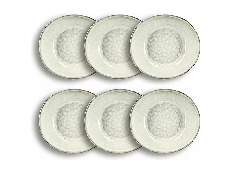 Ogo Living - Lot 6 Assiettes Creuses Boral 21cm En Autres Ceramiques Beige