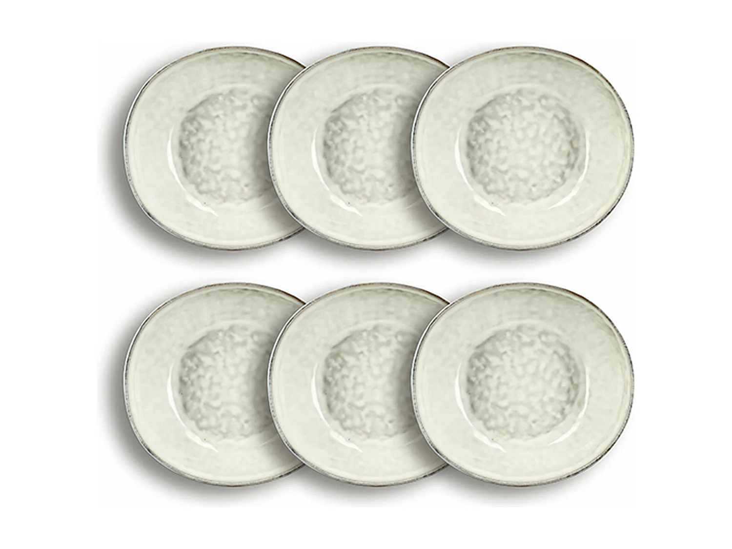Ogo Living - Lot 6 Assiettes Creuses Boral 21cm En Autres Ceramiques Beige