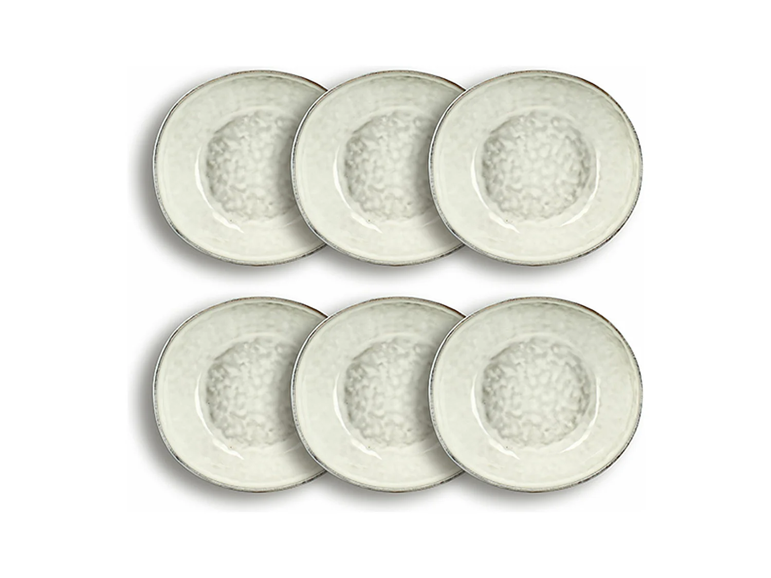 Ogo Living - Lot 6 Assiettes Creuses Boral 21cm En Autres Ceramiques Beige