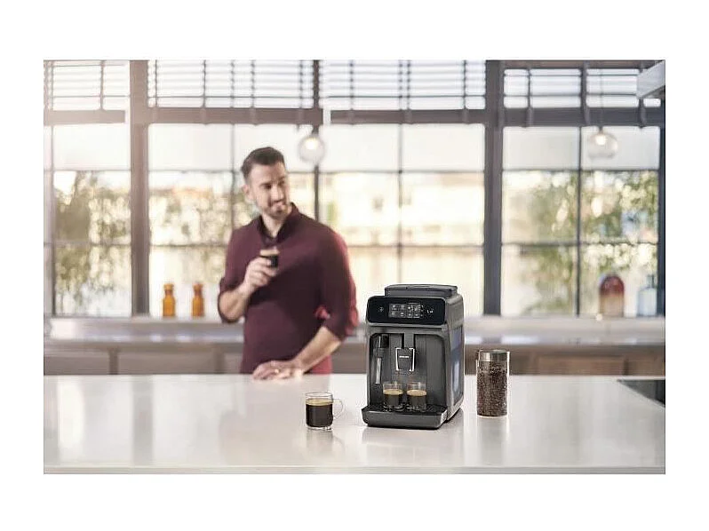 Machine a cafe expresso avec broyeur Philips EP1224/00 - Ecran tactile - Filtre AquaClean - Broyeur réglable 12 niveaux
