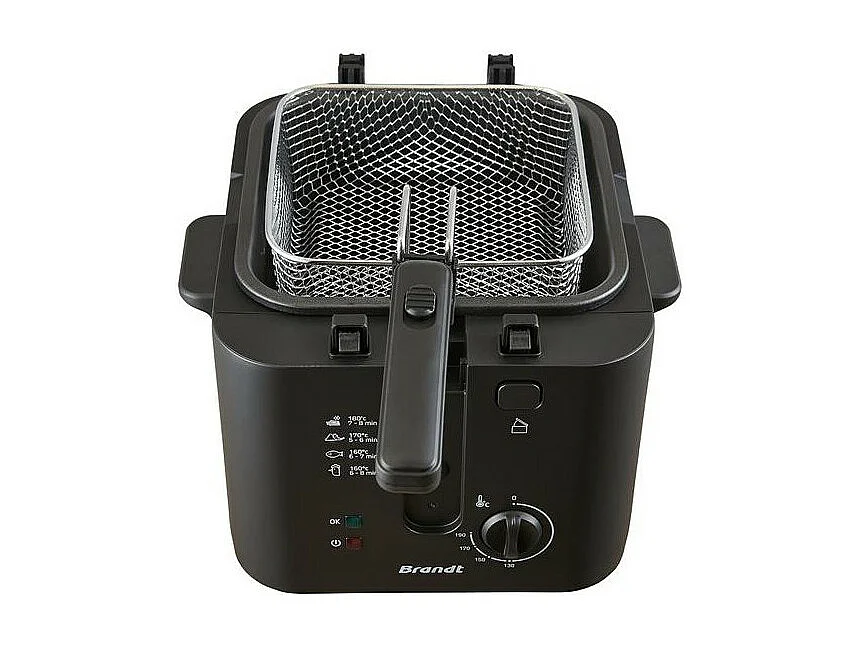 FRITEUSE CLASSIQUE 1600W 2,5L 900GR TH° HUBLOT COUVERCLE DEMONTABLE BRANDT - FRI25X2