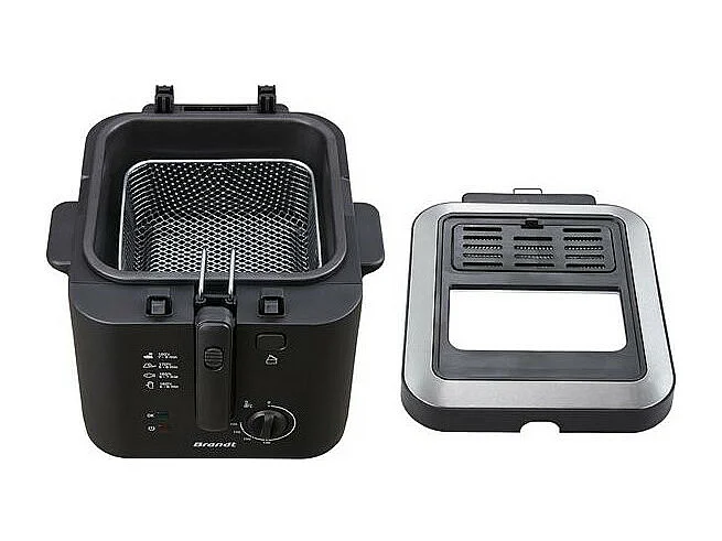FRITEUSE CLASSIQUE 1600W 2,5L 900GR TH° HUBLOT COUVERCLE DEMONTABLE BRANDT - FRI25X2